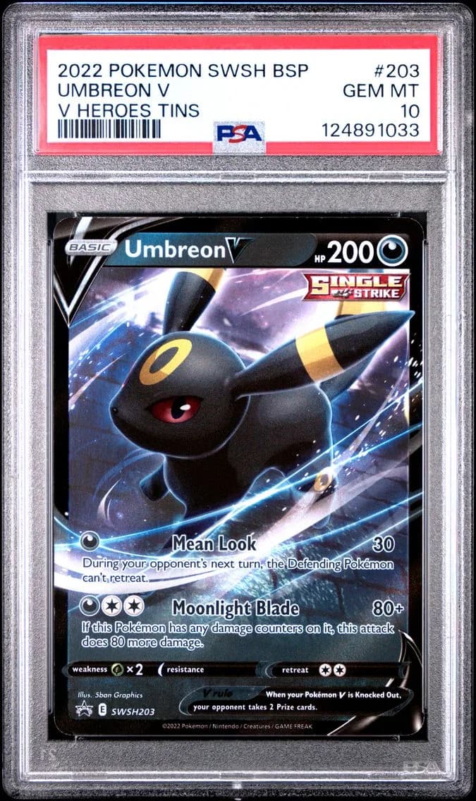 Umbreon V, Swsh Black Star Promo, PSA 10