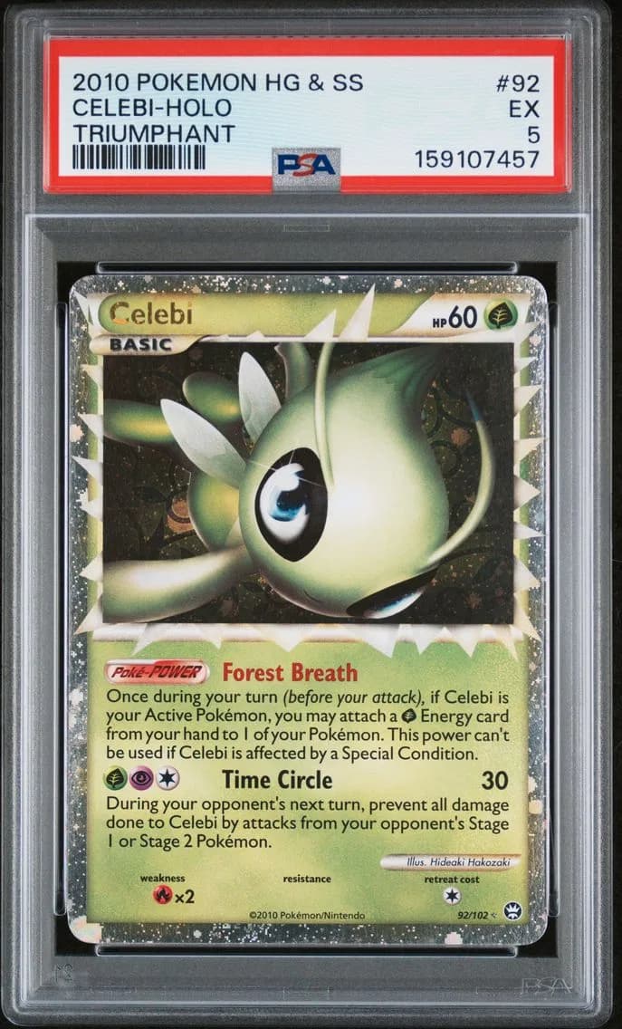 Celebi-Holo, Heartgold & Soulsilver Triumphant, PSA 5
