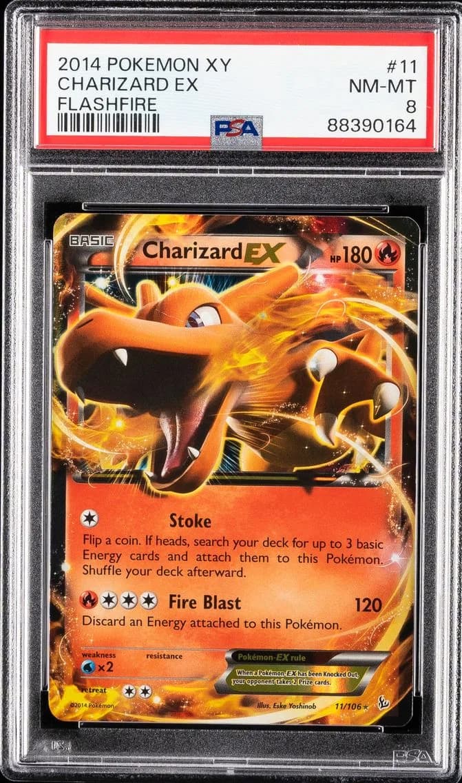 Charizard EX, XY Flashfire, PSA 8