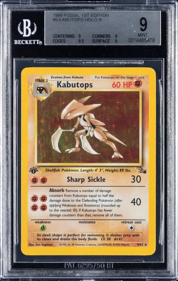 Kabutops-Holo, FOSSIL, BGS 9