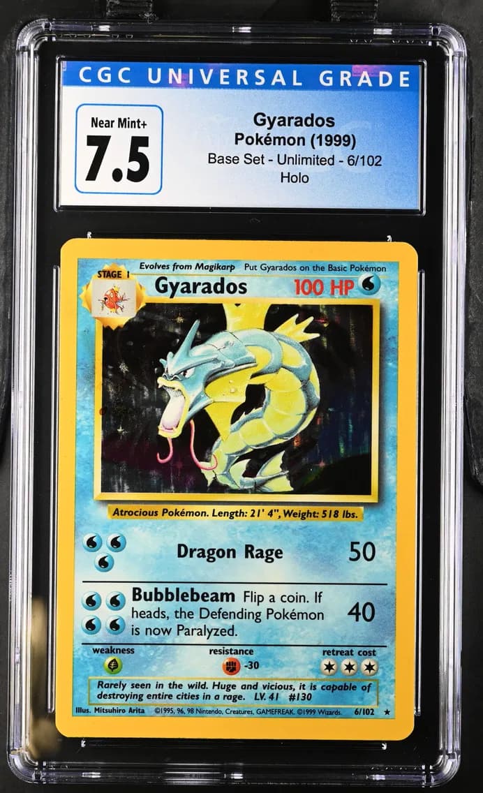 Gyarados, Base Set - Unlimited, CGC 7.5