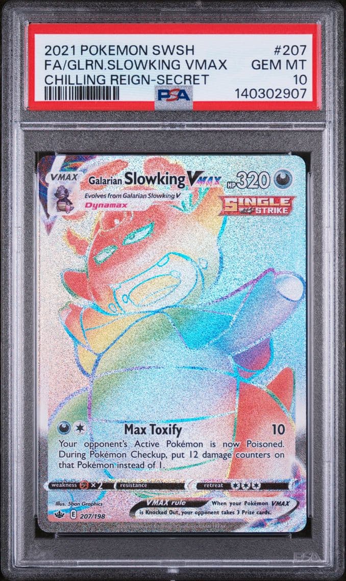 Galarian Slowking VMAX, Sword & Shield Chilling Reign, PSA 10