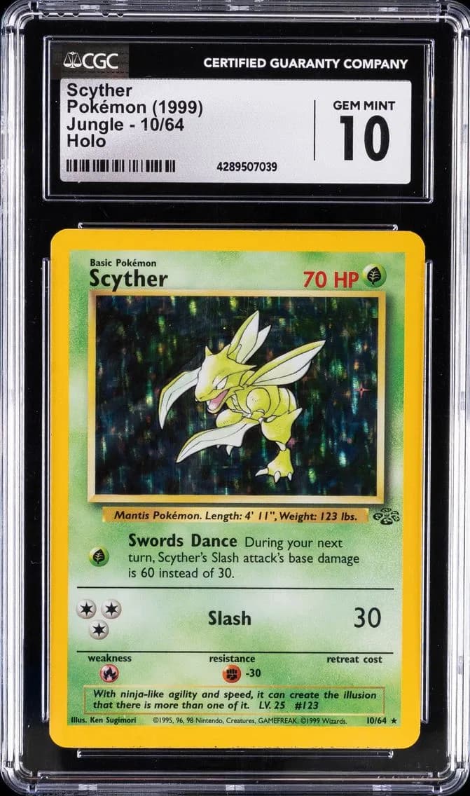 Scyther, Jungle - Unlimited, CGC 10