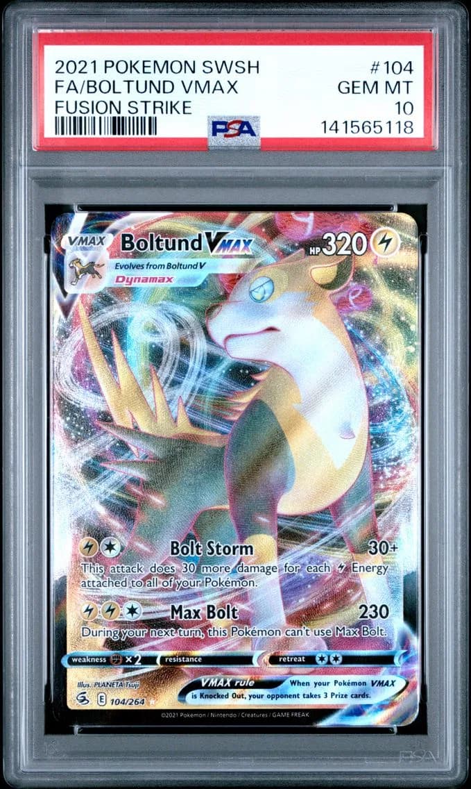 Boltund VMAX, Sword & Shield Fusion Strike, PSA 10