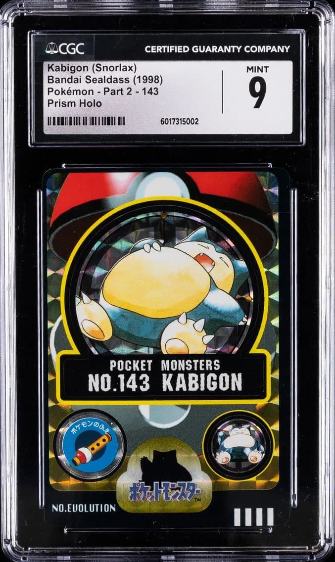 Snorlax, Pokémon - Part 2 - Japanese, CGC 9