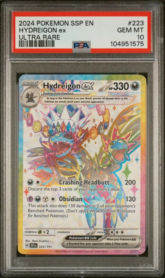 Hydreigon EX, Surging Sparks, PSA 10
