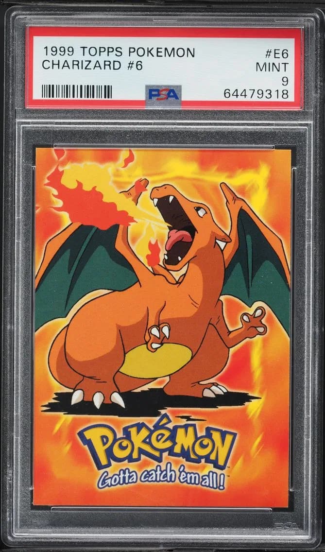 Charizard, Topps Pokemon the Movie Edt, PSA 9