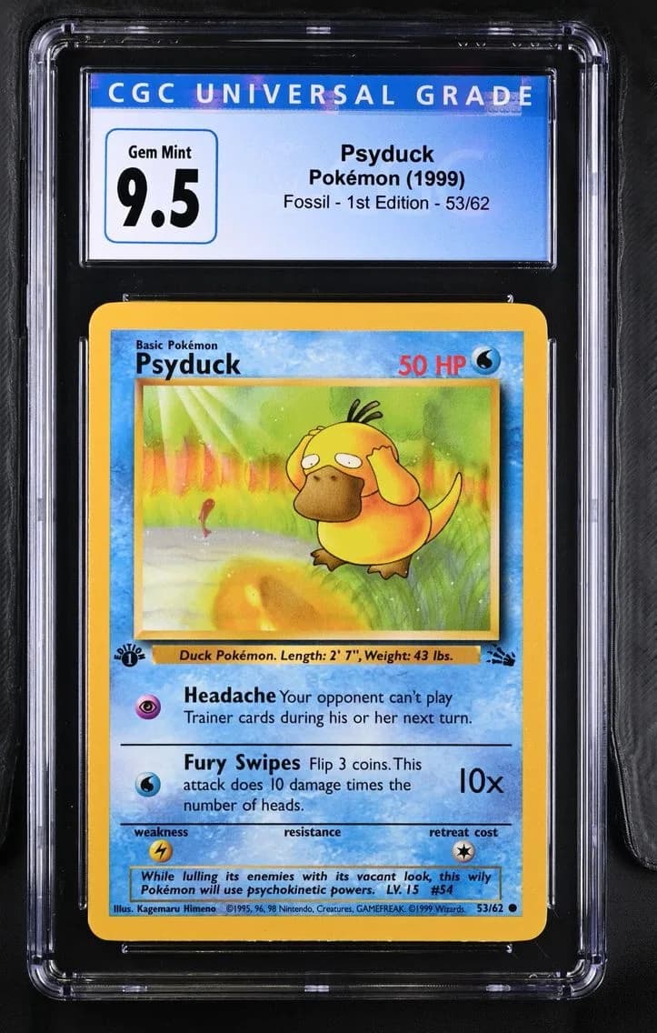 Psyduck, Fossil - 1st Edition, CGC 10