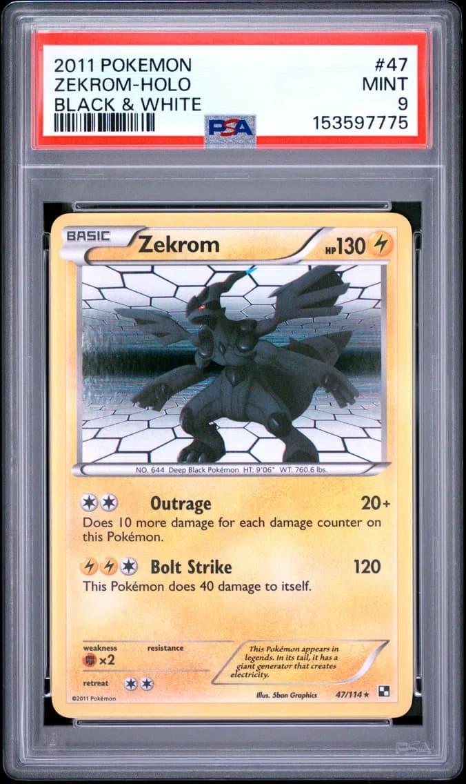Zekrom-Holo, Black & White, PSA 9