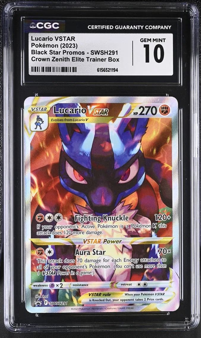Lucario VSTAR, Black Star Promos - Sword & Shield, CGC 10
