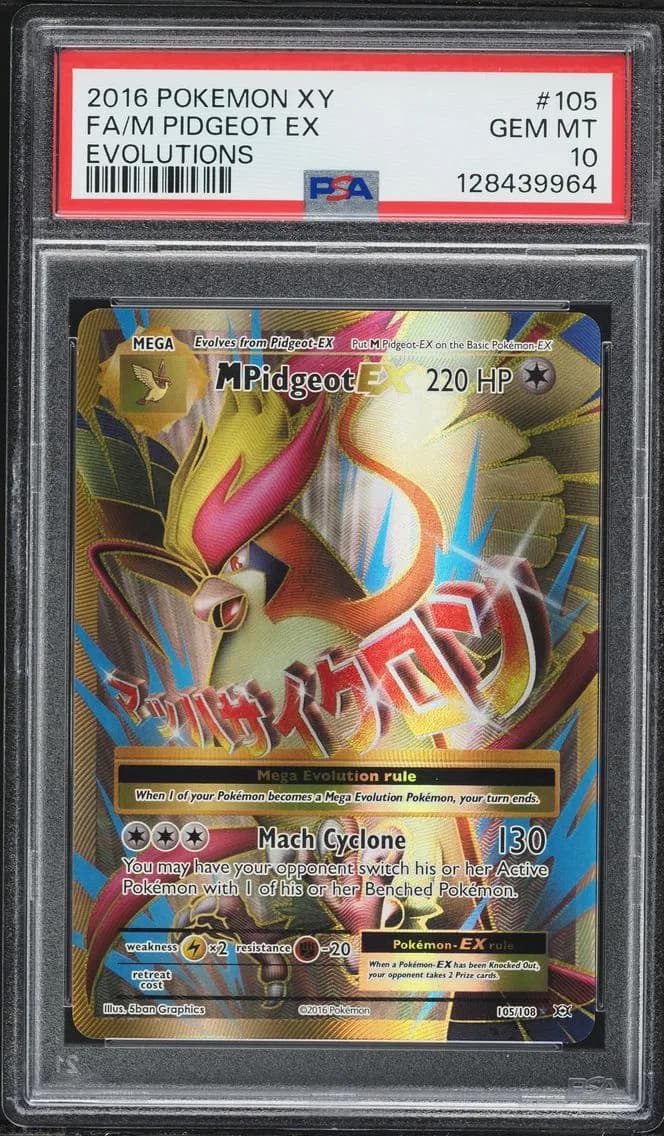 M Pidgeot EX, XY Evolutions, PSA 10
