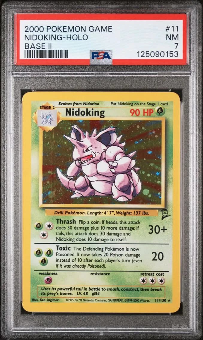 Nidoking-Holo, Game Base II, PSA 7