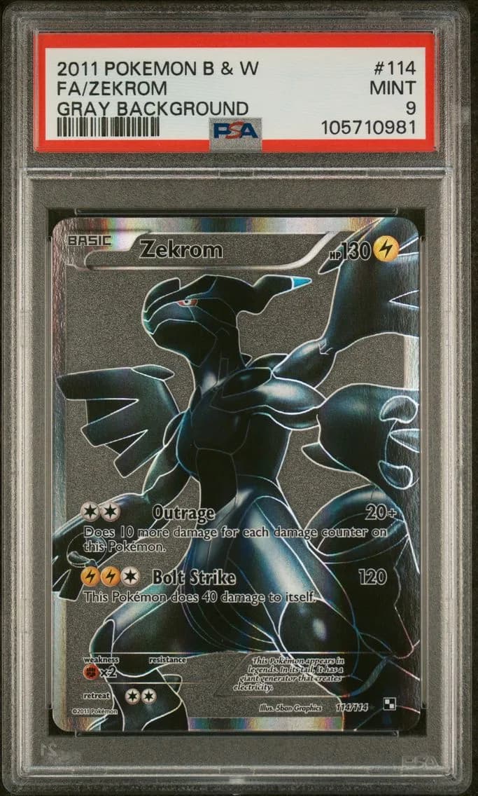 Zekrom, Black & White, PSA 9