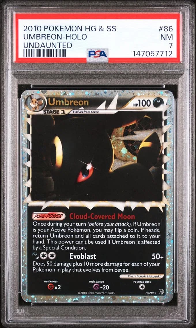 Umbreon-Holo, Heartgold & Soulsilver Undaunted, PSA 7