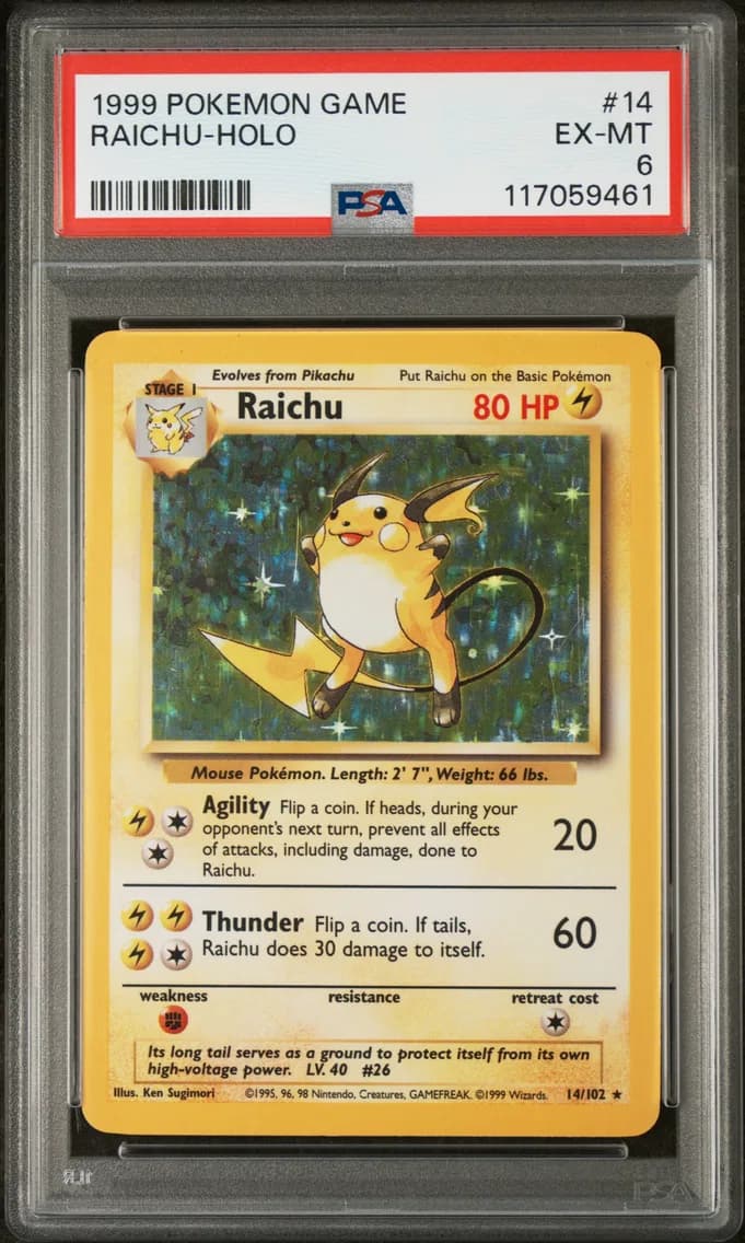 Raichu-Holo, Game, PSA 6