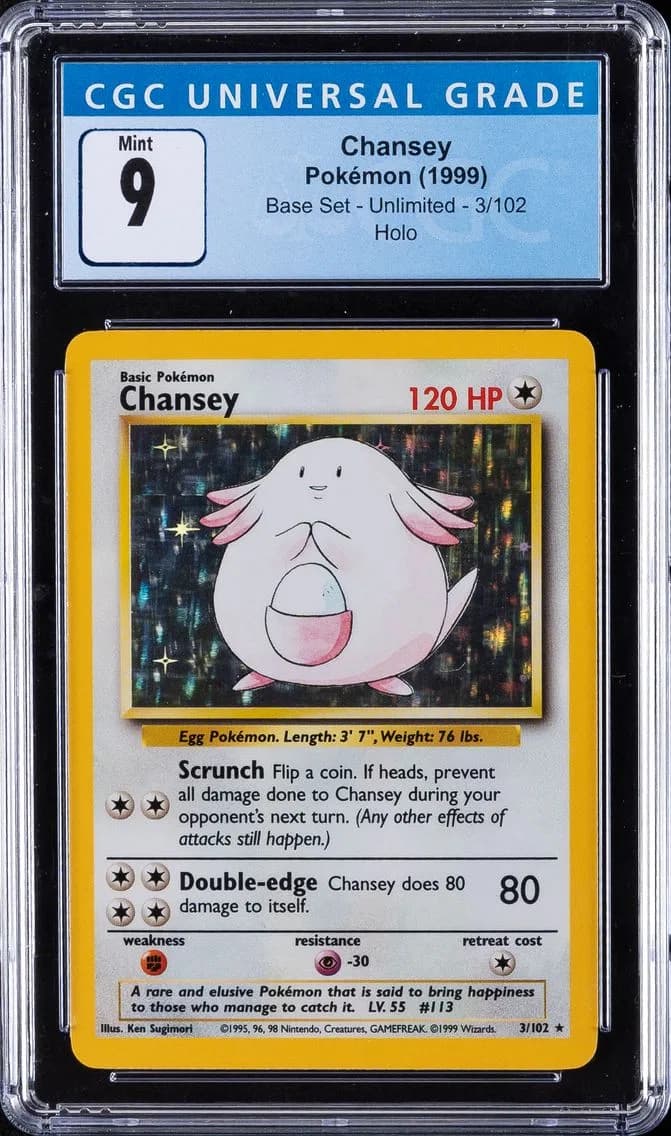 Chansey, Base Set - Unlimited, CGC 9