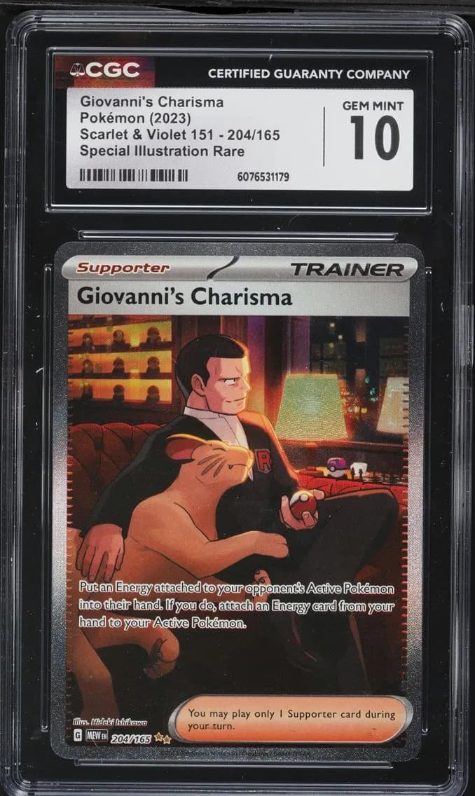 Giovanni's Charisma, Scarlet & Violet 151, CGC 10