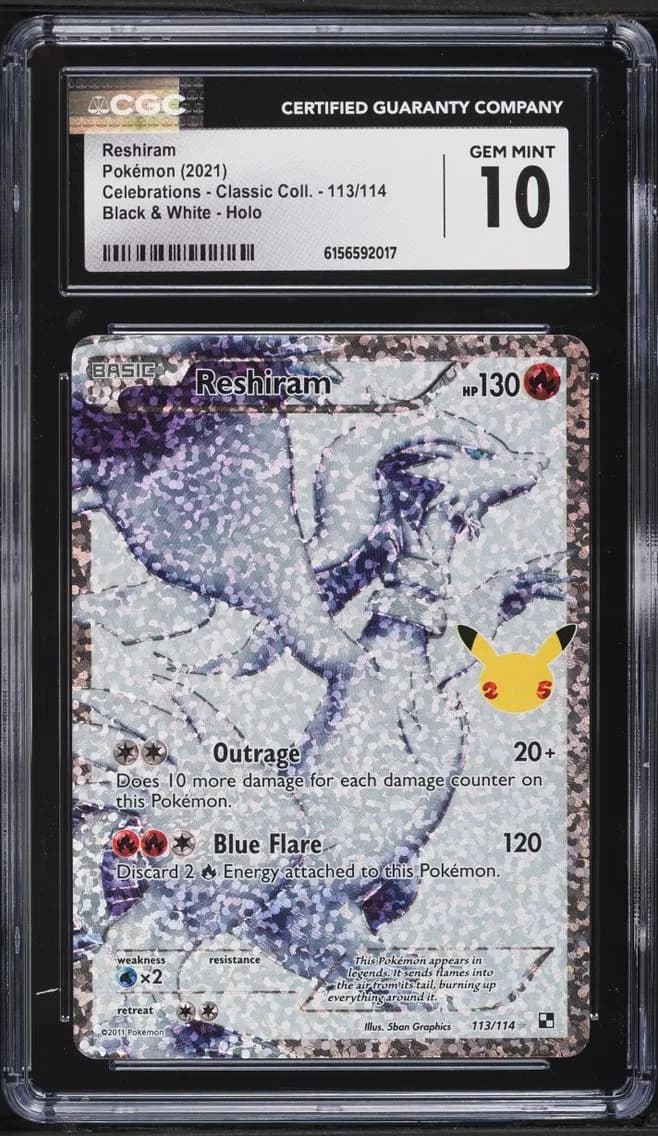 Reshiram, Celebrations - Classic Collection, CGC 10