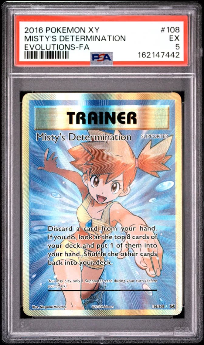 Misty's Determination, XY Evolutions, PSA 5