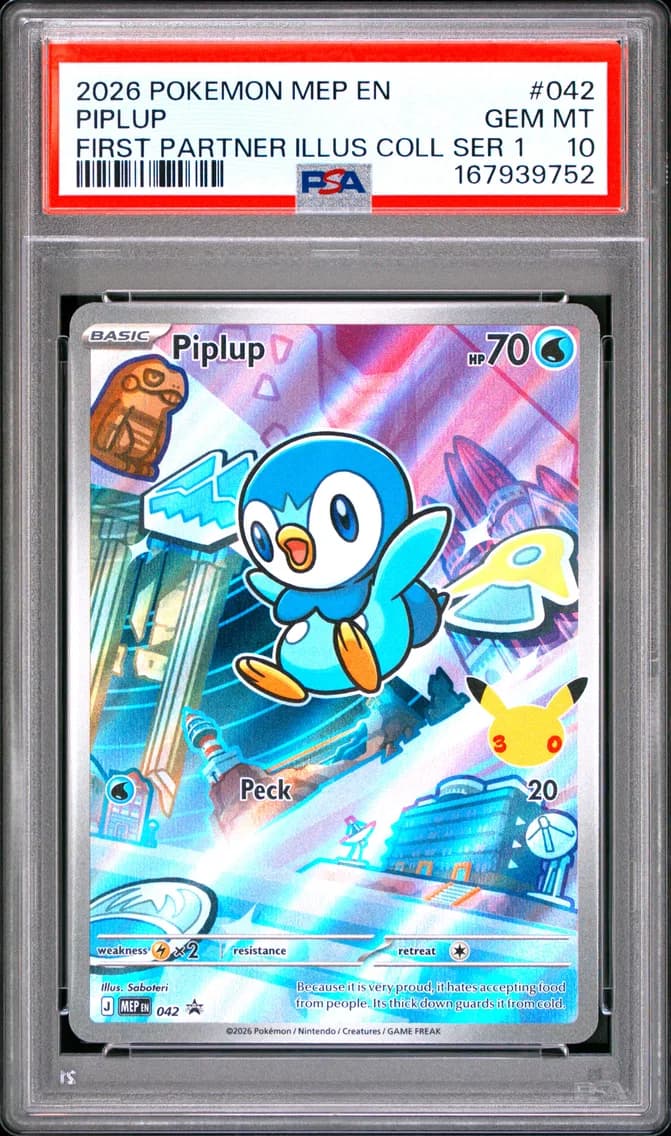 Piplup, Me Black Star Promo, PSA 10
