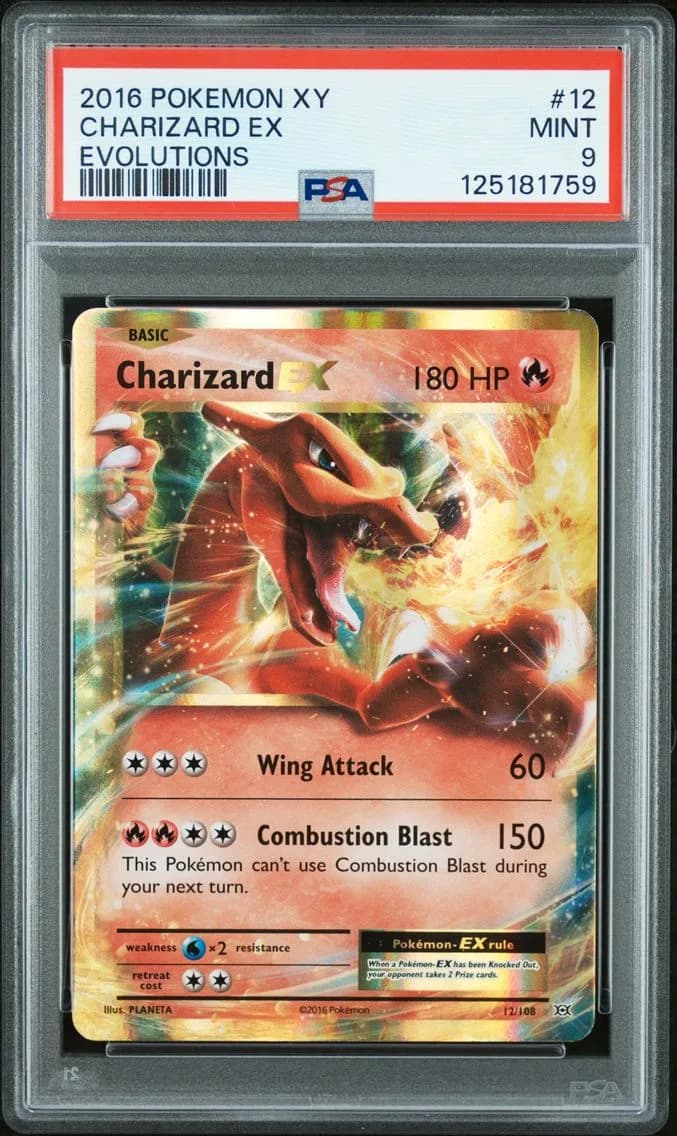 Charizard EX, XY Evolutions, PSA 9