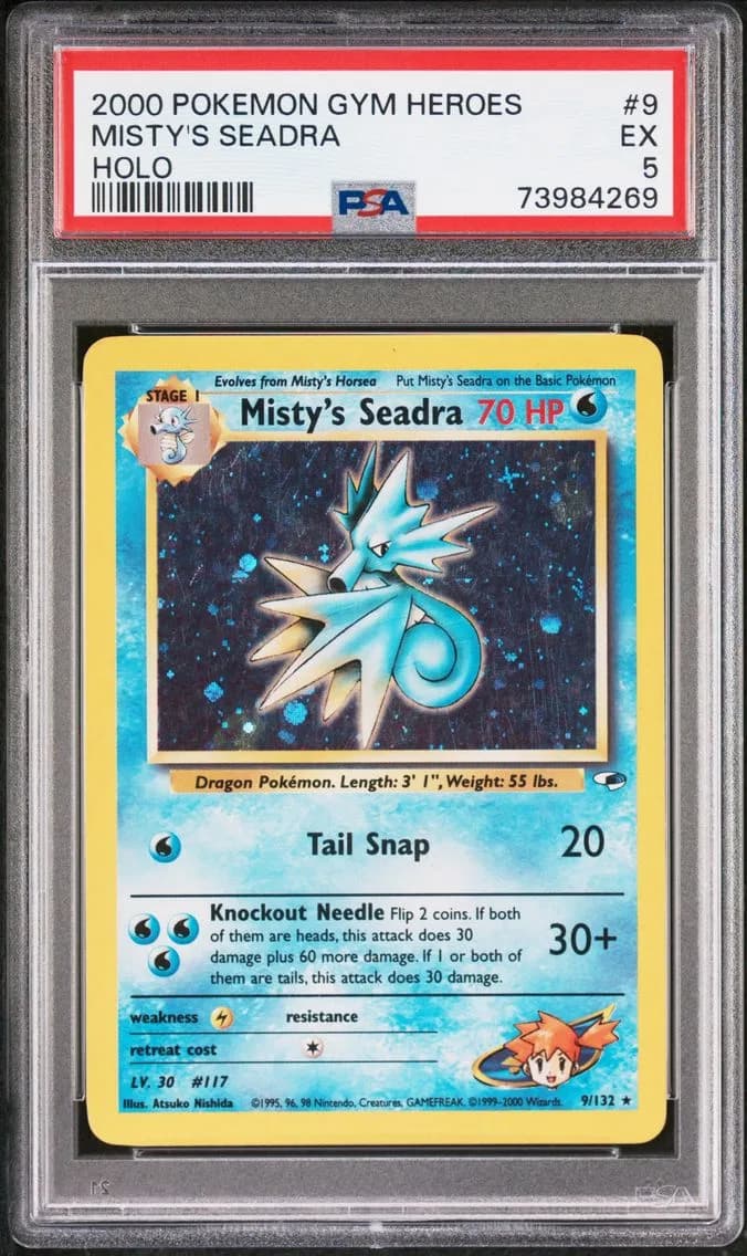 Misty's Seadra, Gym Heroes, PSA 5