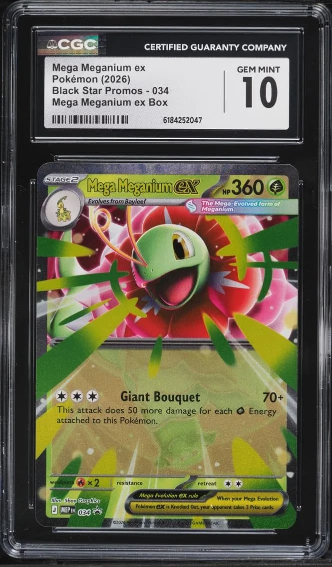 Mega Meganium EX, Black Star Promos - Mega Evolution MEP EN, CGC 10