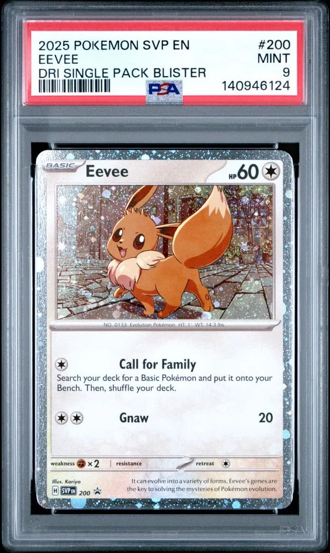 Eevee, SV Black Star Promo, PSA 9