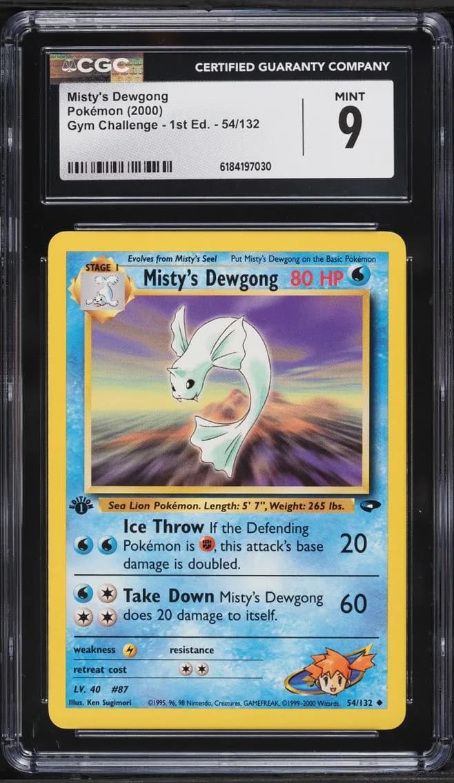 Misty's Dewgong, Gym Challenge - 1st Edition, CGC 9