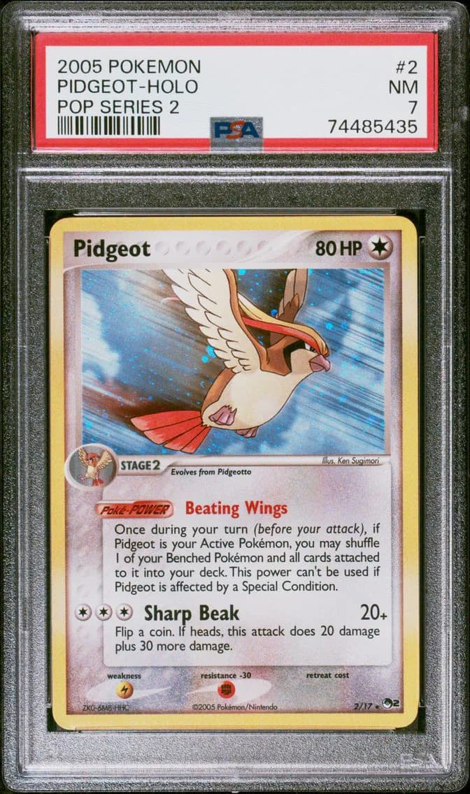 Pidgeot-Holo, Pop Series 2, PSA 7