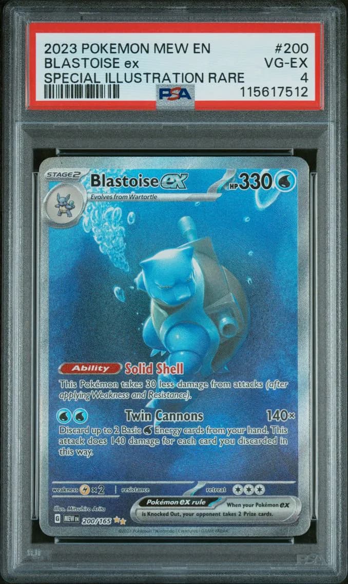 Blastoise EX, 151, PSA 4