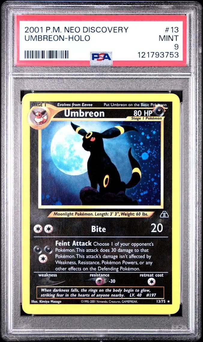 Umbreon-Holo, Neo Discovery, PSA 9
