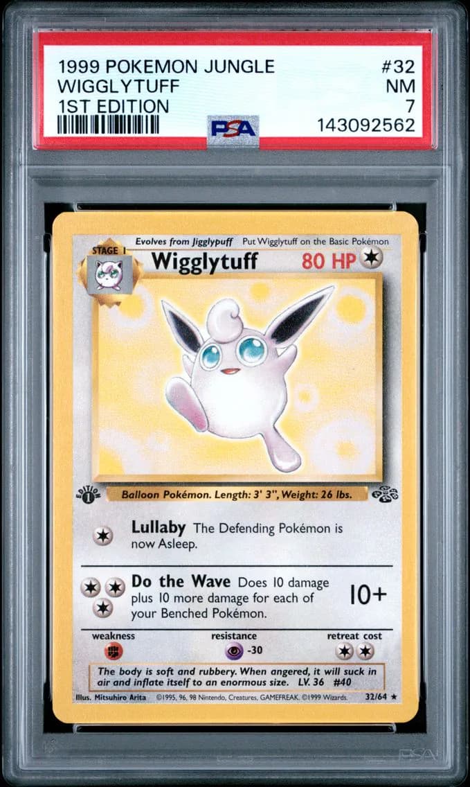 Wigglytuff 1st Edition, Jungle, PSA 7