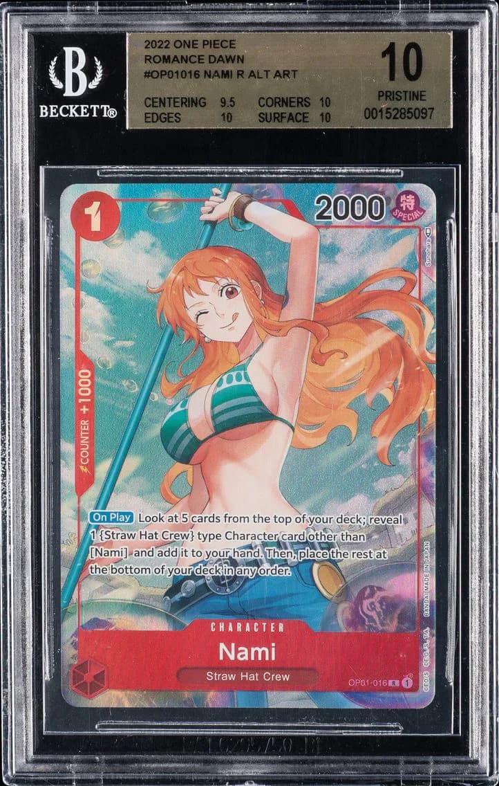 Nami, One Piece Card Game Romance Dawn, BGS 10