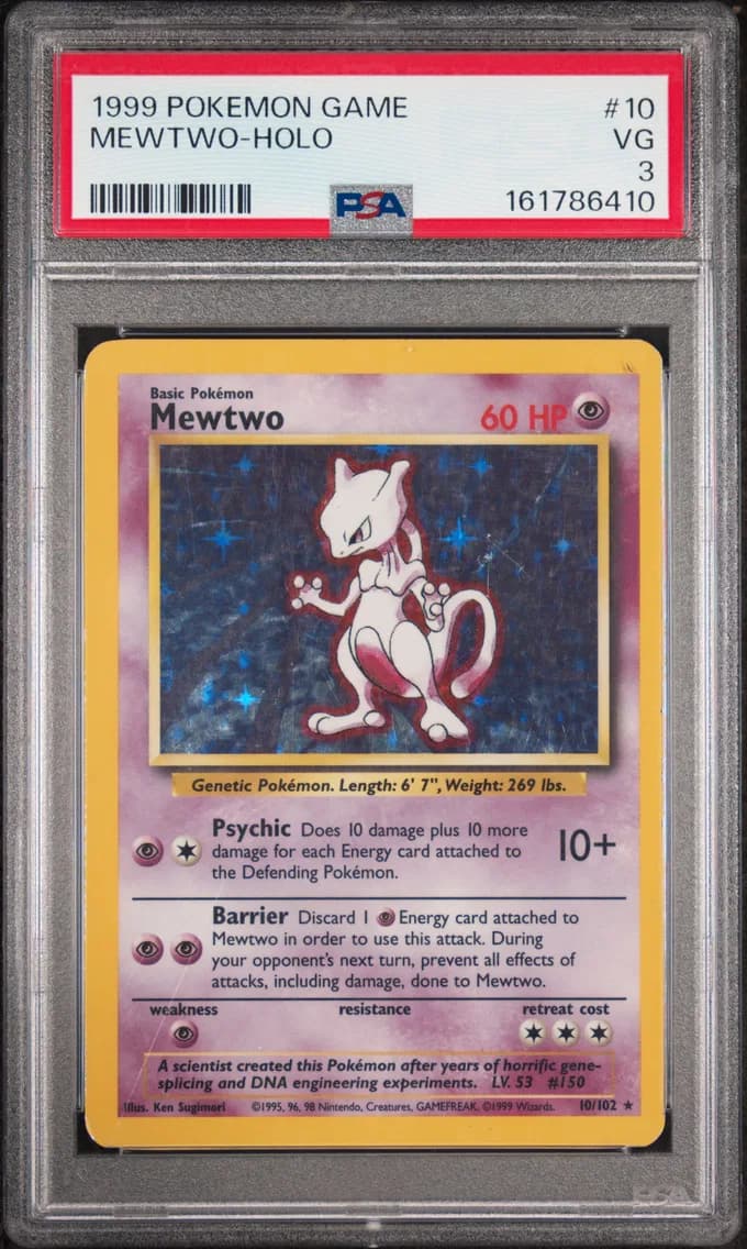 Mewtwo-Holo, Game, PSA 3