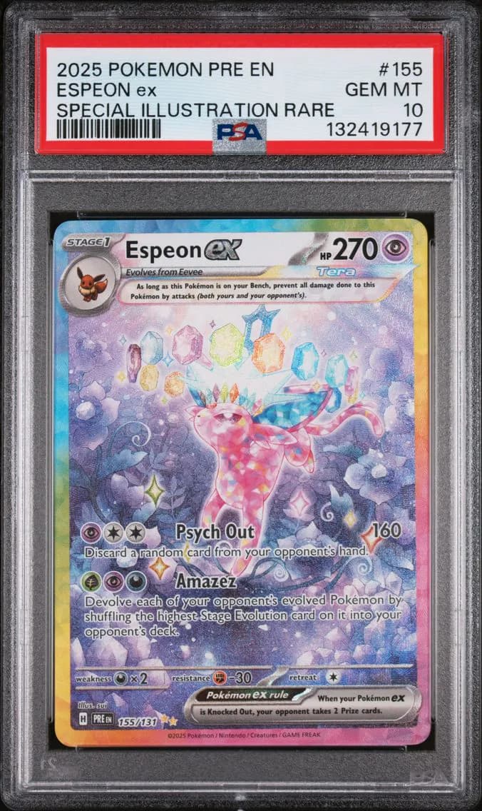 Espeon EX, Prismatic Evolutions, PSA 10