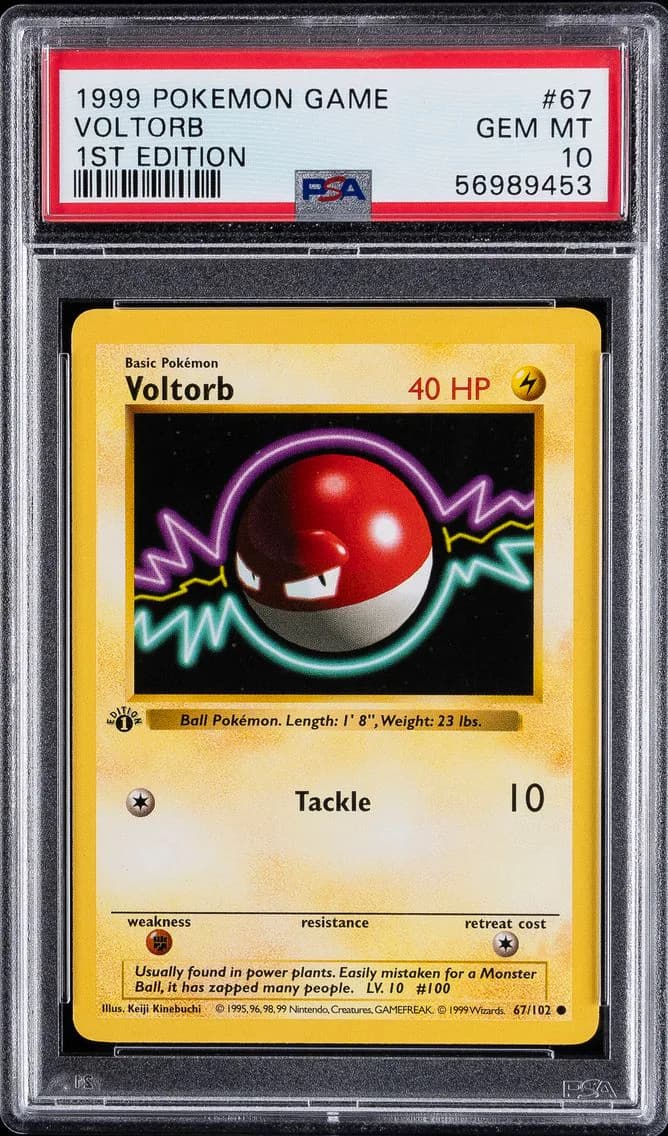 Voltorb 1st Edition, Game, PSA 10