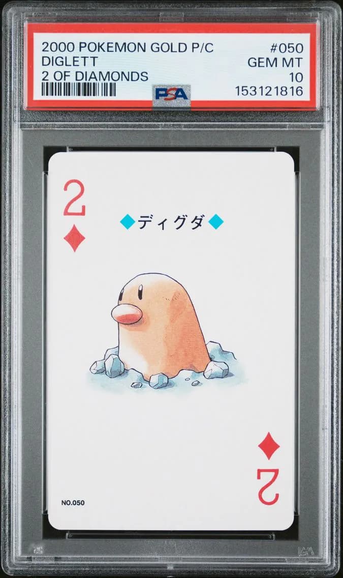 Diglett, Gold Version Playing Cards, PSA 10