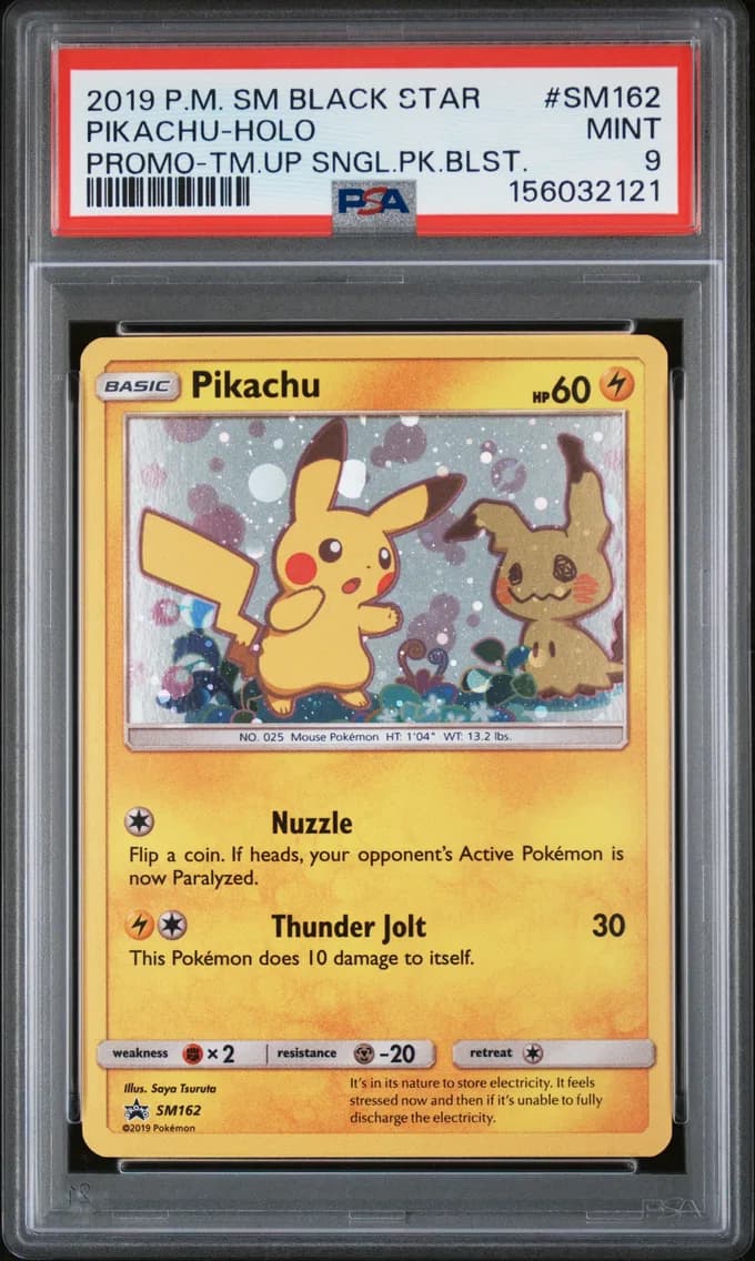 Pikachu-Holo, SM Black Star Promo, PSA 9