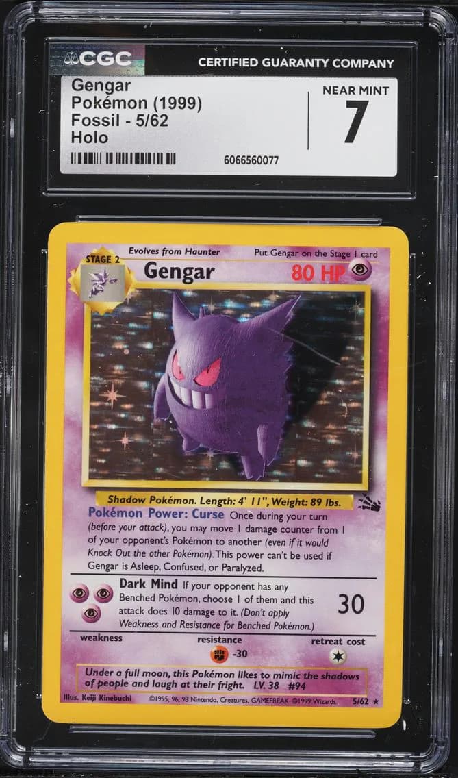 Gengar-Holo, Fossil - Unlimited, CGC 7
