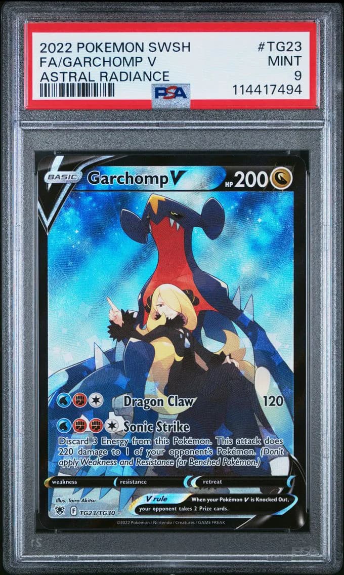 Garchomp V, Sword & Shield Astral Radiance, PSA 9