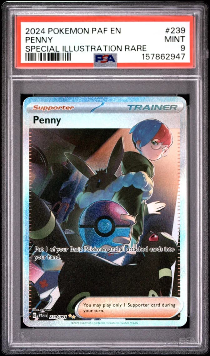Penny, Paldean Fates, PSA 9