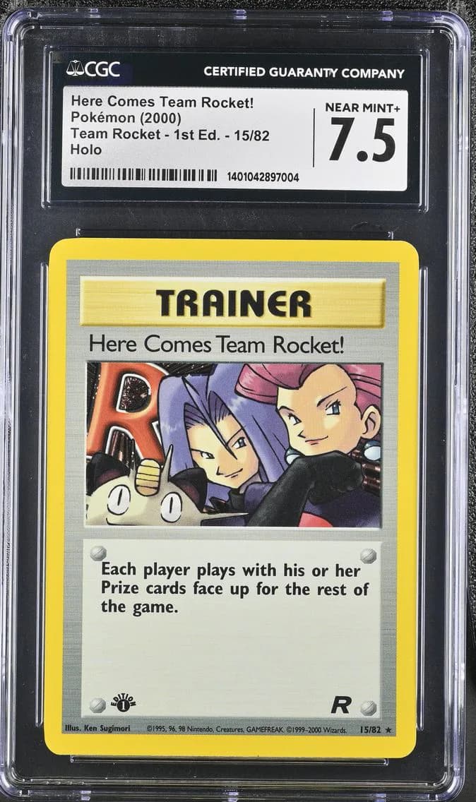 Here Comes Team Rocket!, Team Rocket - 1st Edition, CGC 7.5