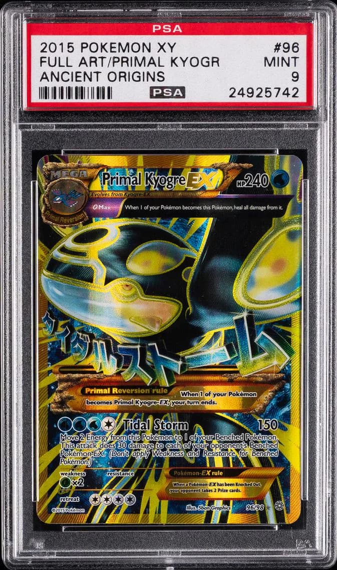 Primal Kyogre EX, XY Ancient Origins, PSA 9