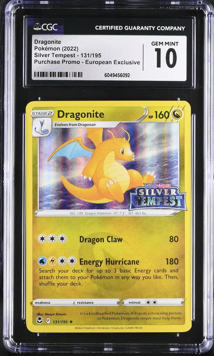 Dragonite, Silver Tempest, CGC 10