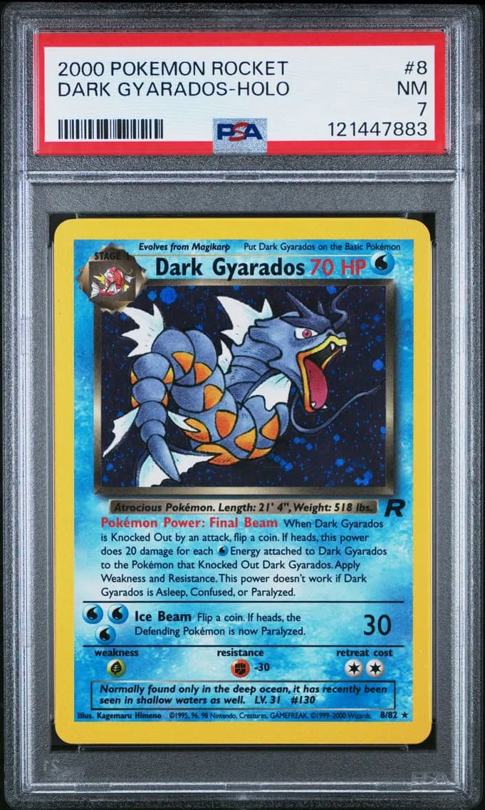 Dark Gyarados-Holo, Rocket, PSA 7