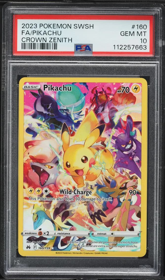 Pikachu, Sword and Shield Crown Zenith, PSA 10