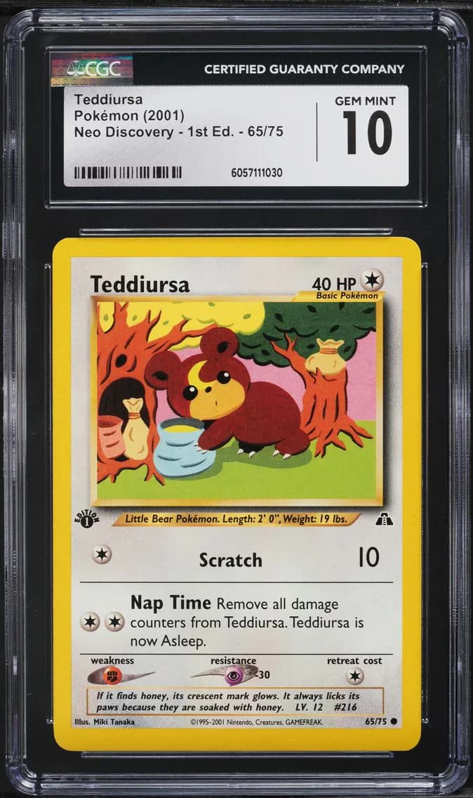 Teddiursa, Neo Discovery - 1st Edition, CGC 10