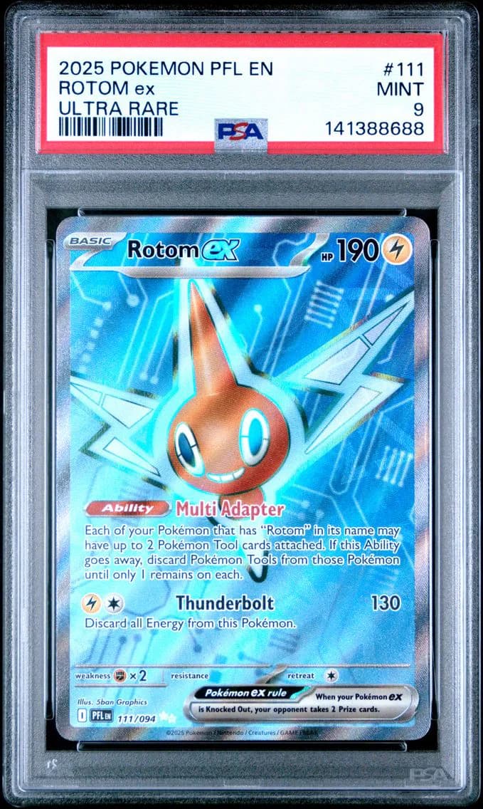 Rotom EX, Phantasmal Flames, PSA 9