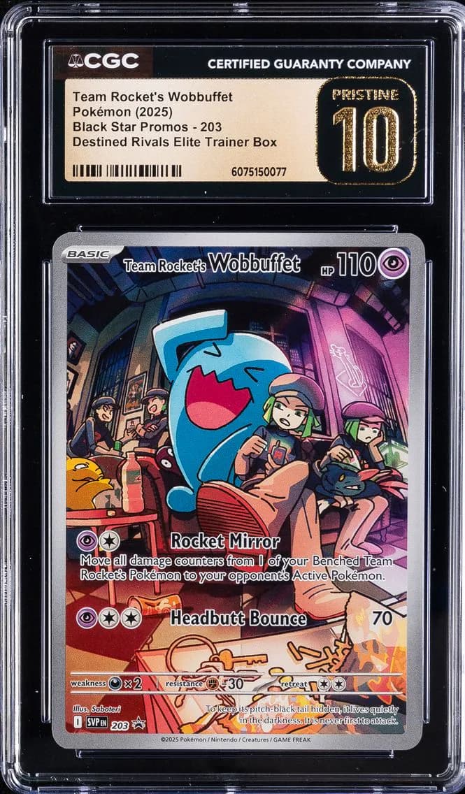 Team Rocket's Wobbuffet, Black Star Promos - Scarlet & Violet SVP EN, CGC 10